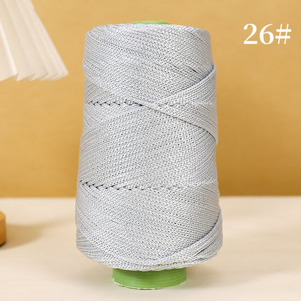 Lightweight Ice Silk Thread for Weaving Hats, Ice Linen Thread for Hand Knitting DIY Crochet Bags, Cushions, Blankets, Hollow Shiny Thick Yarn