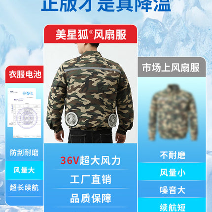 Heatstroke Prevention and Cooling Air Conditioning Clothes Men's Work Clothes Refrigeration with Fan Charging Site Labor Protection Clothes Welder Jacket