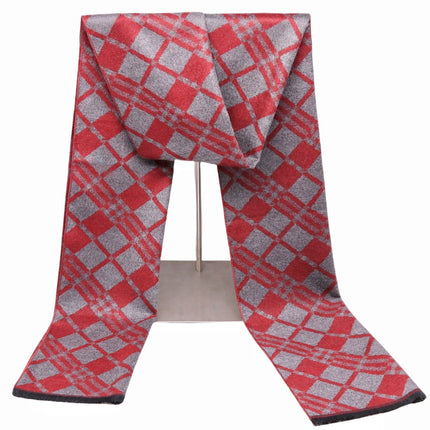 2023 Korean version of autumn and winter new imitation silk brushed vintage fashion classic men's scarf scarf dual-use wholesale