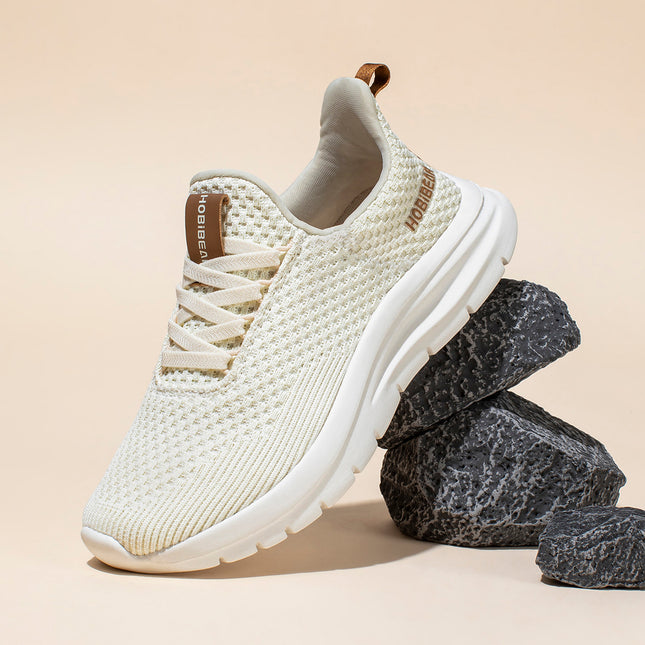 Hobibear Cross-Border Adult Mesh Sports Shoes Men's Casual Shoes Sneakers Hiking Trendyy Youth Running Shoes