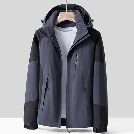 Special Price School Group Clothing Disassembly Outdoor Jacket Autumn and Winter Waterproof Couple Three-In-One Hooded Sports Mountaineering Clothing