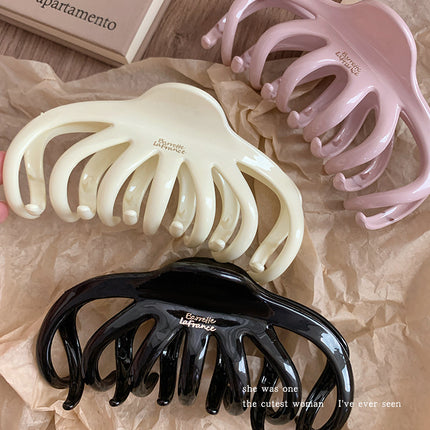 Large Creamy Hair Clip Women's Elegant Hair Clip Headwear New Pumpkin Clip