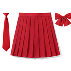 Pure (big red) skirt + bow tie + collar / 140CM