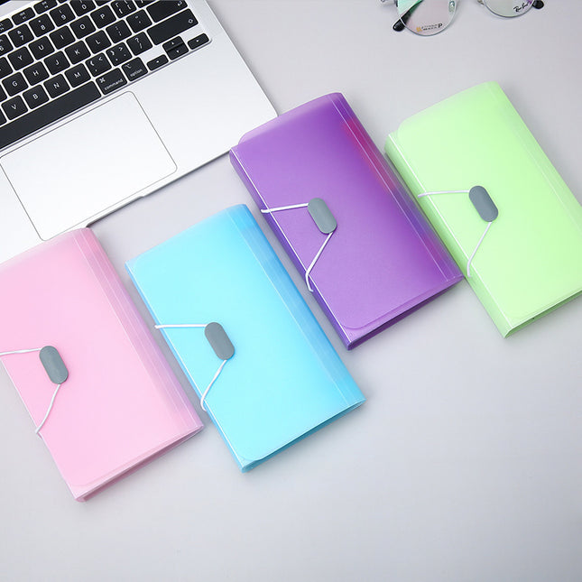 13-Compartment Mini Accordion Bag Office Storage Bag A6 Waterproof Receipt Holder Multi-Layer Document Folder Wholesale in Stock