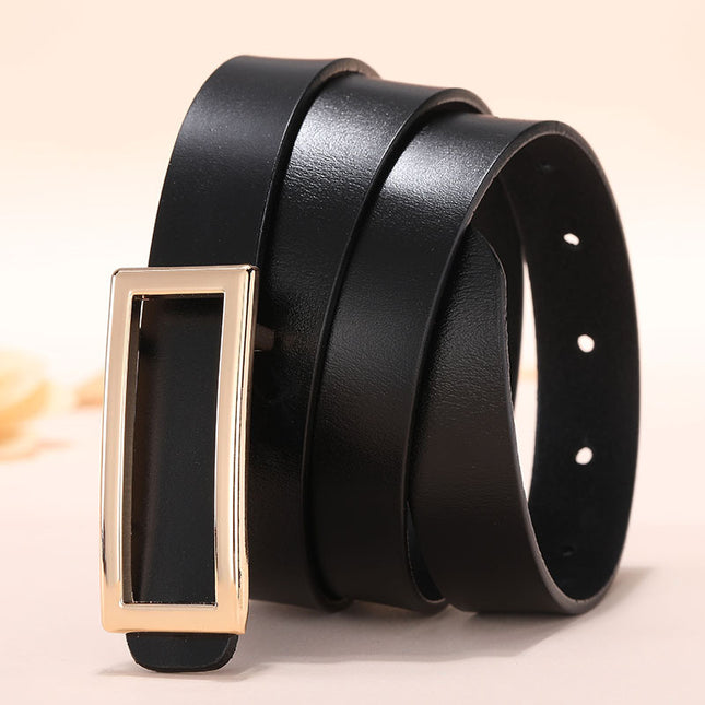 Belt Women's Leather Simple Fashion Women's Professional Belt Women's South Korea Dress Decorative Suit Trendy Belt