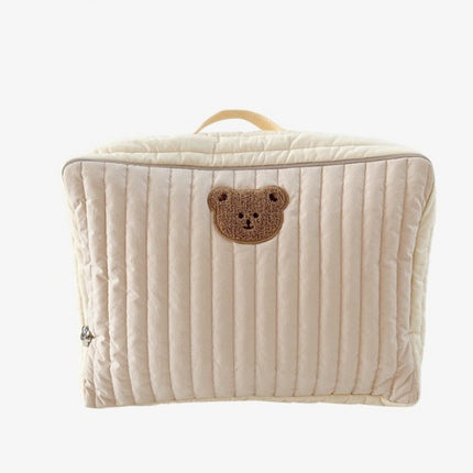 Korean Style Bear Mummy Bag Large Capacity Multi-function Storage Bag Baby Going Out Portable Mother and Baby Bag Portable Luggage Bag