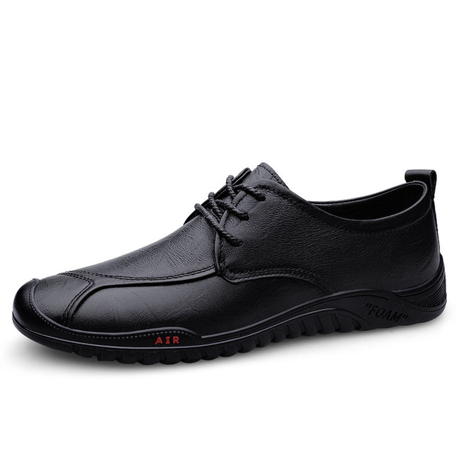 Men Genuine Leather Lace-Up Business Casual Shoes Waterproof Breathable / Chaussures Cuir Véritable Homme Lacets Bureau Casual Imperméables Respirantes