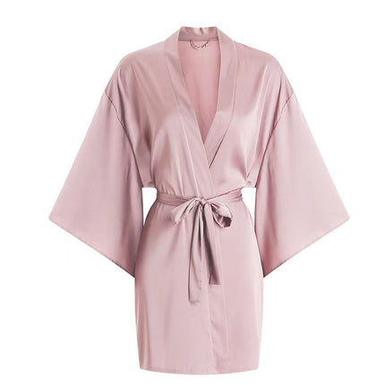 Sexy Suspender Nightgown with Breast Pads 2025 New Spring and Summer Ice Silk Satin High-End Pure Lust French Swing Collar Pajamas