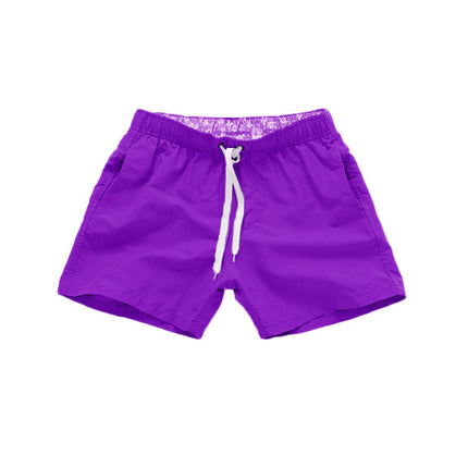 Cross-border Men's Beach Pants Plain Three-point Loose Swimming Shorts Fitness Sports Shorts Cross-border Foreign Trade Leisure Shorts