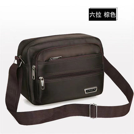 New Men's Coin Purse Casual Large Capacity Chest Bag Multi-layer Large Capacity Shoulder Bag Simple Solid Color Crossbody Bag