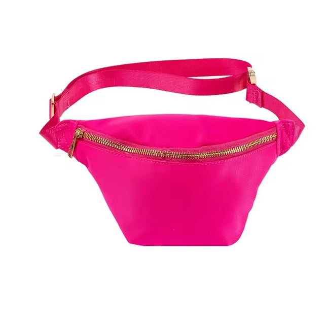 Factory Direct nylon waterproof waist bag outdoor activity storage bag sports messenger bag macaron color running waist bag