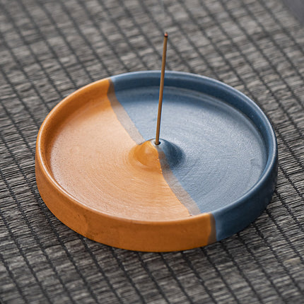 New creative thread incense holder incense tray Candlestick indoor incense burner ceramic home decoration plate incense agarwood sandalwood