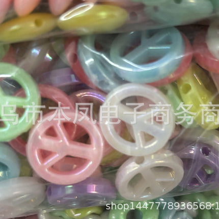 Acrylic light color plated AB colorful diy children beaded material candy AB colorful beads jewelry accessories