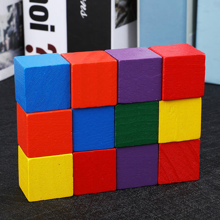 Cube Building Blocks Math Teaching Aids Cube Square Building Blocks Pupils Small Blocks Toys Wood Blocks Square
