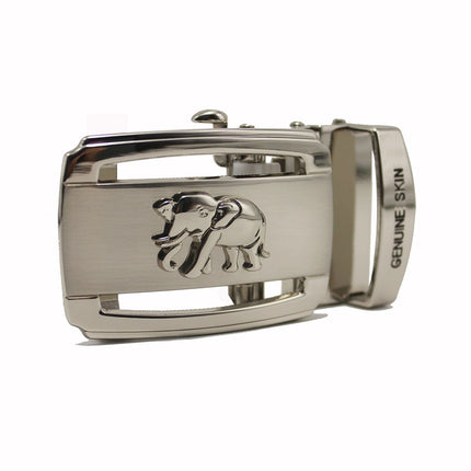 Men's toothless belt buckle pants head no hole toothless elephant alloy belt head 3.8 suitable for Thailand belt