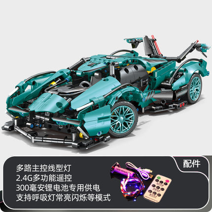 Compatible with Lego Gulf Oil Racing 911 Children's Toy Building Blocks sports car Car Model Cross Border Wholesale