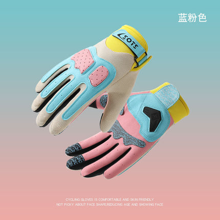 Motorcycle Gloves Motorcycle Women's Spring & Fall Male Rider Mountain Bike Cycling Sun Protection Thin Non-Slip Wear-Resistant Full-Finger Gloves