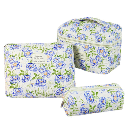 2025 Small Fresh and Cute Cotton Cosmetic Bag Niche Portable Toiletry Cosmetics Bag Floral Ins Cute Box Bag Box