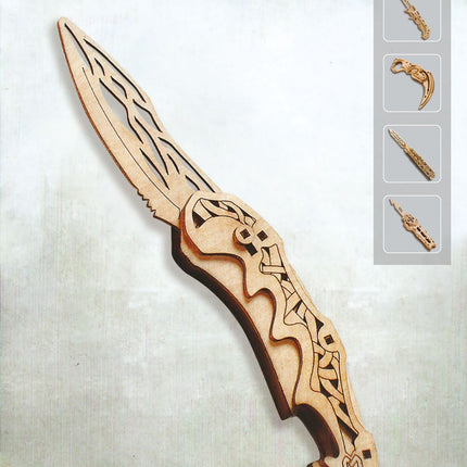 Wooden Rubber Tendon Gun Educational Toys Assembled 3d Puzzle Model Wooden Blocks Desert Eagle CSgo Game Same