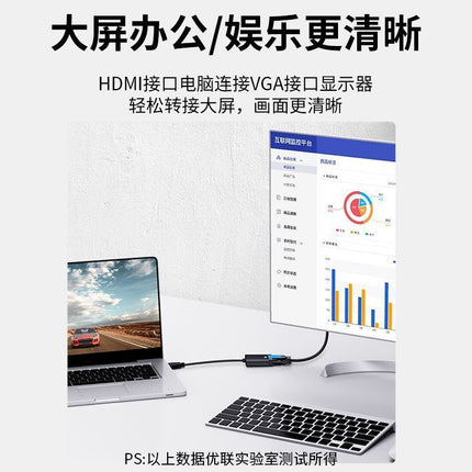 Factory direct supply hdmi to vga HD video converter adapter desktop computer main set-top box projector