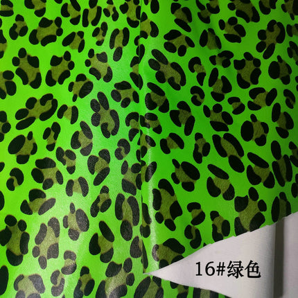 Pu Leopard Print Leather Fabric Anime DIY Imitation Cotton Velvet Base Printed Crafts Home Furniture Artificial Leather Bags