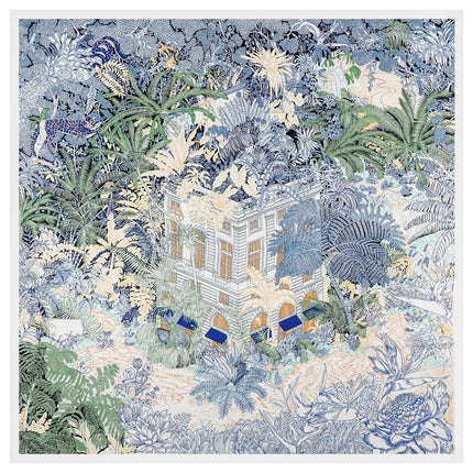 130cm French new style secret garden plant jungle lady versatile twill shawl large square scarf scarf silk scarf