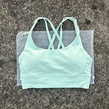 European and American Women's Shockproof Cross Yoga Sports Bra Outer Wear Running Fitness Soft Bra Tight Vest