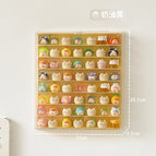 Cream yellow [wall-mounted cute grain display box] no installation required and ready to use out of the box