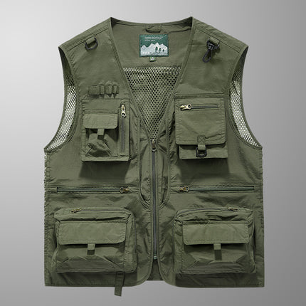 Vest Custom Printing LOGO Outdoor Mountaineering Camping Function Luya Multifunctional Summer Tooling Photography Vest