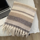 Striped thickened khaki