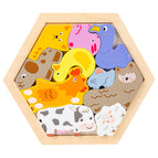 Hexagon creative puzzle (Poultry Animals)