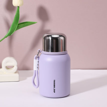 316 Stainless Steel All-Steel Lid Thermos Cup Mini Compact Flap Pocket Pants Cup High-Looking Portable Water Cup with Rope Customization
