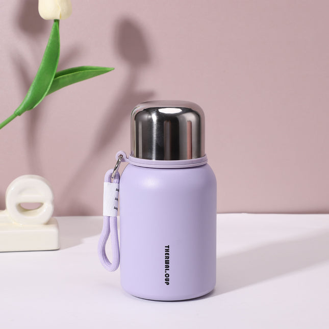 316 Stainless Steel All-Steel Lid Thermos Cup Mini Compact Flap Pocket Pants Cup High-Looking Portable Water Cup with Rope Customization