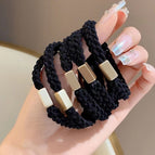 Braided gold tube [black] 1 piece