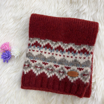 Fairisland Green Knitted Scarf Women's 2024 New Winter Korean Style Atmosphere Christmas Thickened Warm Neck for Men