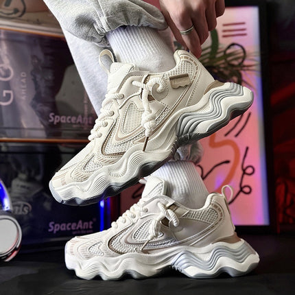 Men's Trendy Shoes 2026 Spring New Style Height-Increasing Breathable Casual Sports Internet Celebrity Dad Shoes Men's Shoes