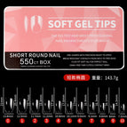 Short Oval (550 glossy nail pieces/box)