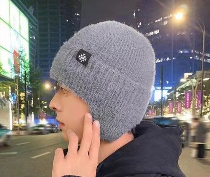 Baotou Cold Hat, Comfortable Hat for Men and Women, Autumn and Winter Ear Protection, Warm Woolen Hat, High Elastic Cold-Proof Cotton Hat, Cross-Border Foreign Trade