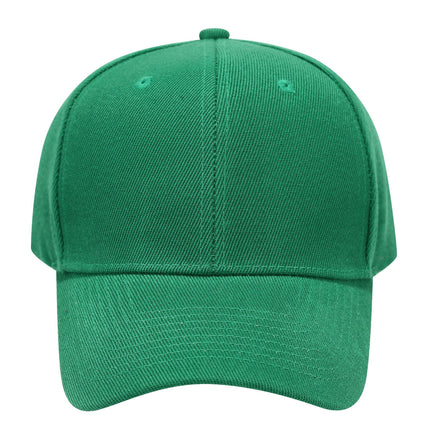 Cross-Border Amazon Hot-Selling Spring Green Six-Panel Baseball Cap with Solid Color, Logo Embroidery, and Adjustable Copper Buckle