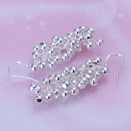 Export 925 silver plated fashion grape earrings Korean version of large in stock supply earrings Ear studs YE056