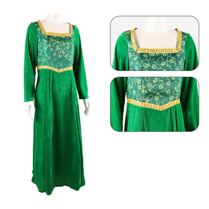 Shrek cos suit Princess Fiona's green dress cosplay anime costume