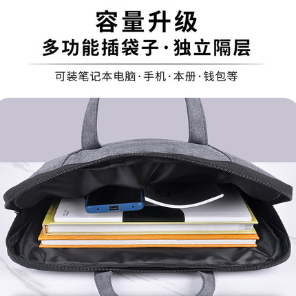 Office Handbag Large Capacity Canvas Document Bag Information Bag Conference Bag Computer Bag Document Bag Briefcase Printing