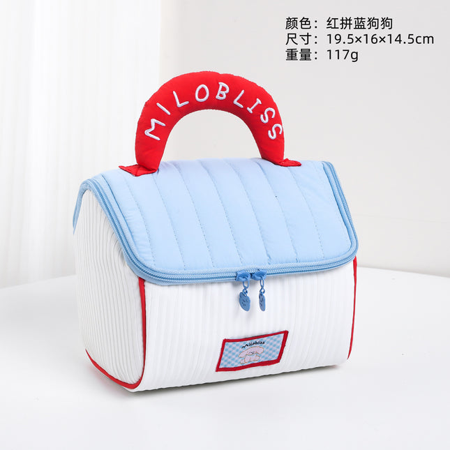 Cute Little House Souvenir Cosmetic Bag, Large Capacity, High-Value Gift Box, Baby's 100-Day Banquet, First Birthday Gift Empty Box