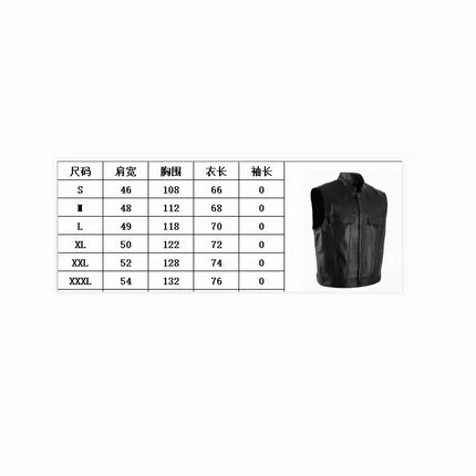Europe and the United States cross-border men's Amazon plus size vest skull leather waistcoat wholesale