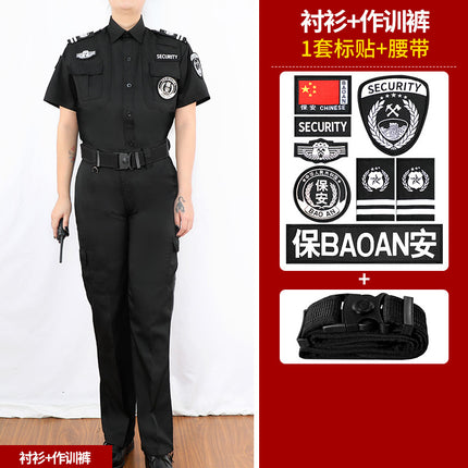 Security Work Clothes Spring Summer and Autumn Men's Long and Short-Sleeved Training Clothes suit Work Clothes Training Clothes Security Clothes Men's and Women's Uniforms