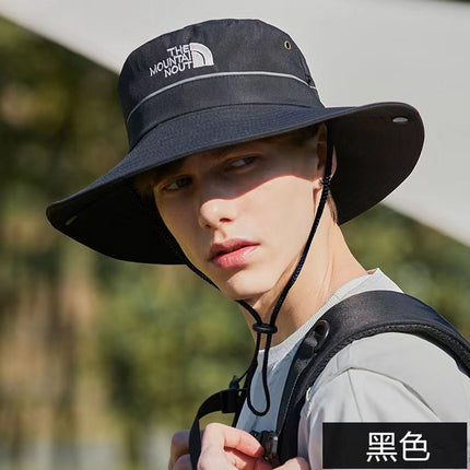 Japanese Fishing Drawstring Fisherman Hat Sun Shade Breathable Sunscreen Outdoor Mountaineering Fishing Hat Western Cowboy Hat