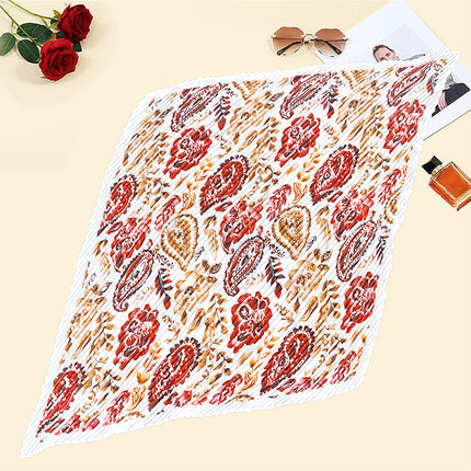 New wrinkled small square scarf female Korean imitation silk printed wrinkled small scarf Joker scarf decorative scarf wholesale