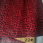 22# dark red small leopard print