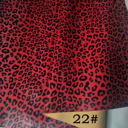 Pu Leopard Print Leather Fabric Anime DIY Imitation Cotton Velvet Base Printed Crafts Home Furniture Artificial Leather Bags