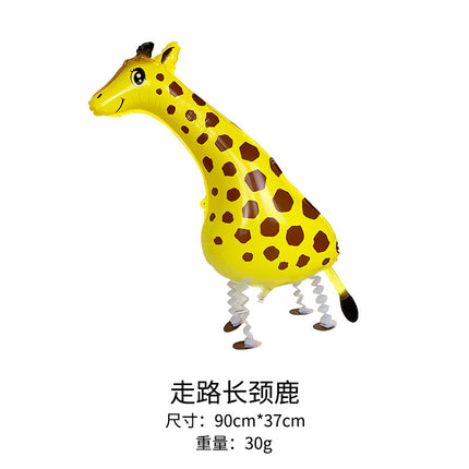 Walking animal balloon online celebrity cartoon walking pig balloon night market stall push aluminum film balloon wholesale